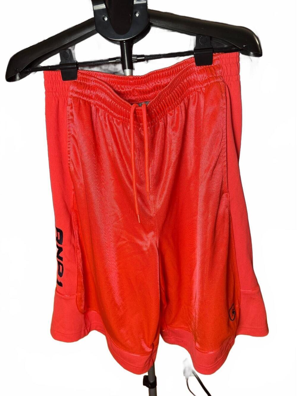 AND1 Mens Hot Pink Athletic Basketball Shorts w Elastic Waistband sz L baggy